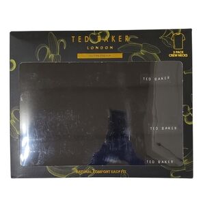 TED BAKER LONDON Men's Cotton Stretch Crew Neck Tees 3 Shirts Black NWT